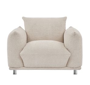 Sherpa Accent Chair Single Sofa 42"W Accent Chair for Bedroom Living room Apartment, Camel