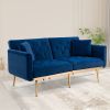 Velvet Loveseat - with metal feet