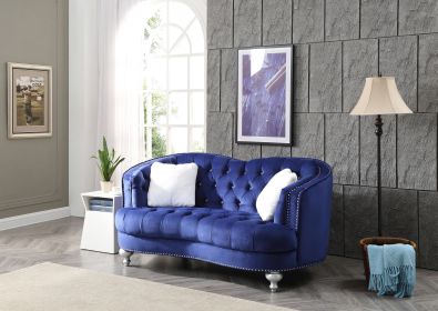 Gorgeous Blue Glory Furniture Jewel Loveseat | Elegant Accent Seating for Stylish Interiors