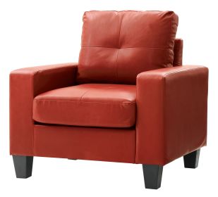 Chic Newbury Red Club Chair - Cozy & Stylish Living Room Accent Seat