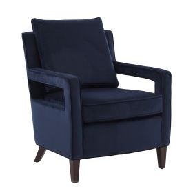 Alina Navy Blue Velvet Accent Arm Chair