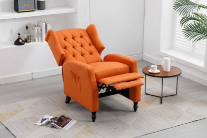 Modern Comfortable Upholstered ORANGE leisure chair / Recliner Chair for Living Room - D0102H5QHCT