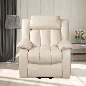 Lift Chair Recliners, Electric Power Recliner Chair Sofa for Elderly, massage and heating (Common, Beige)