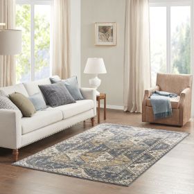 Tiled Border Area Rug - 120 in * 95 in * 0.5 in