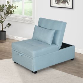 Folding Ottoman Sofa Bed (Green)