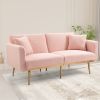 Velvet Loveseat sofa -with metal feet