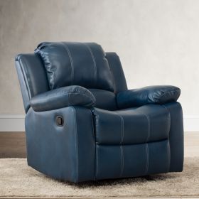 Charlotte Navy Blue Leather Gel Recliner