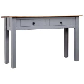 Console Table Gray 43.3"x15.7"x28.3" Solid Pine Wood Panama Range