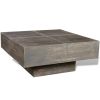 Coffee Table Dark Brown Square Solid Mango Wood - Brown