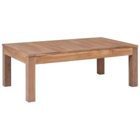 Coffee Table Solid Teak Wood with Natural Finish 43.3"x23.6"x15.7"