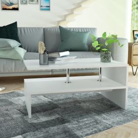 Coffee Table Engineered Wood 35.4"x23.2"x16.5" White