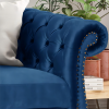 OPULENT 3-SEATER VELVET SOFA - NAVY BLUE  | LUXURIOUS COMFORT & TIMELESS ELEGANCE