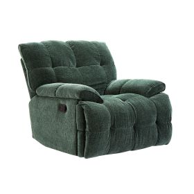 ELEGANT GREEN OVERSTUFFED SWIVEL GLIDER CHAIR | ERGONOMIC 360° ROCKING RECLINER FOR LIVING ROOM