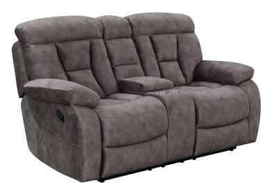 Bogata - Console Loveseat - Majestic Mushroom Gray