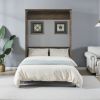 Full Size Murphy Wall Bed Cabinet Space-Saving Bed Perfect for Guest Room, for Bed Room, Guest Room, Home Office, Brown