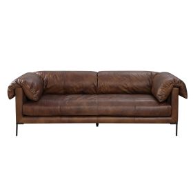 MOCHA TOP GRAIN LEATHER SOFA – ACME JARON | LUXURY COMFORT & STYLE