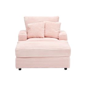 PLUSH PINK VELVET RECLINER | CORDUROY LOUNGE CHAIR WITH CUP HOLDER