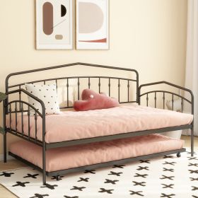 Glamorous Black Fox Twin Daybed with Trundle | Stylish & Versatile Twin Bed for Any Space