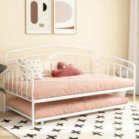 Fox Twin Daybed with Twin Trundle, White