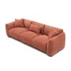 VIBRANT ORANGE MID-CENTURY MODERN 3-SEATER SOFA | PERFECT LIVING ROOM CENTERPIECE