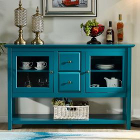 52" Modern Sideboard Storage with Adjustable Shelves, Sideboard Buffet Cabinet with 2 Doors, Credenzas for Dining Room, Living Room, Entryway