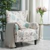 STUNNING VINTAGE FLORAL CLUB CHAIR - ELEGANT WHITE & BLUE - CLASSIC STYLE & COMFORT