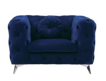 Atronia Chair; Blue Fabric