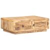 Rustic Chic Mango Wood Coffee Table – 35.4"x23.6"x11.4" | Vintage Elegance for Modern Living