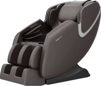 BOSSCARE Zero Gravity Massage Chair - Full Body Airbag Recliner with Bluetooth Speaker & Foot Roller in Elegant Brown