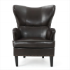 LUXURIOUS DARK BROWN HIGH BACK LEATHER CHAIR | ELEGANT & COMFORTABLE PU DESIGN