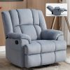 ULTIMATE BLUE COMFY SWIVEL ROCKER RECLINER CHAIR