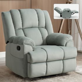 Vibrant Green Fabric Rocker Recliner Chair with Swivel | Ultimate Comfort for Living Room