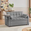 LUXE GREY VELVET LOVESEAT SOFA BED | ELEGANT & COZY SLEEPER