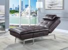 LUXURY BROWN CHAISE LOUNGE WITH USB PORT & PILLOW