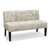 Vibrant Armless Wooden Leg Loveseat Sofa for Living Room | Stylish & Modern Seating