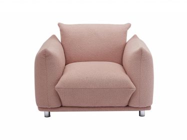 Sherpa Accent Chair Single Sofa 42"W Accent Chair for Bedroom Living room Apartment, PINK