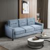 COZY BLUE-GREY LIVING ROOM SECTIONAL | LUXURY COMFORT SOFA