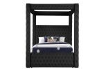 Monica Luxurious Black Four-Poster Queen Bed | Elegant Wooden Frame | Premium Design