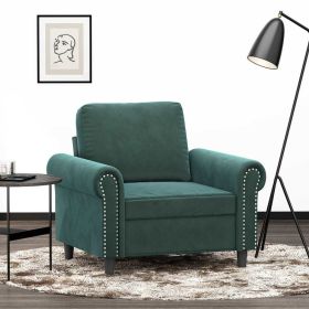 Sofa Chair Dark Green 23.6" Velvet