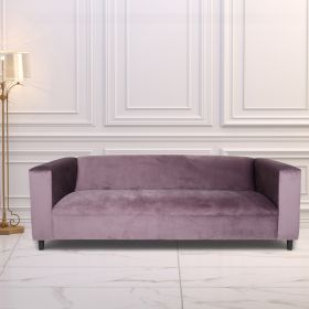 Velvet Sofa for Living Room, Modern 3-Seater Sofas Couches for Bedroom, Office, and Apartment with Solid Wood Frame (Lavender)