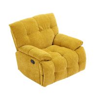 VIBRANT YELLOW SWIVEL ROCKING CHAIR | ERGONOMIC GLIDER RECLINER