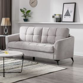 Callie 79" Light Gray Woven Fabric Sofa