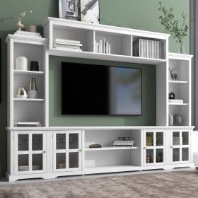 SLEEK MODERN TV CONSOLE WALL UNIT | STYLISH ENTERTAINMENT CENTER FOR 70" TVs