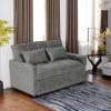 Versatile 3-in-1 Modern Sleeper Sofa Bed | Stylish Fabric Loveseat with Pull-Out Bed & Reclining Backrest - Compact Futon Couch for Any Space