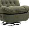 Vibrant Green 360° Swivel Recliner | Adjustable Chenille Glider with Black Metal Base