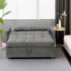 Versatile 3-in-1 Modern Sleeper Sofa Bed | Stylish Fabric Loveseat with Pull-Out Bed & Reclining Backrest - Compact Futon Couch for Any Space