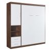 CAPTIVATING WHITE MURPHY BED | SPACE-SAVING WALL BED WITH CABINET