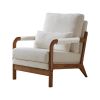 Modern Teddy Fabric Accent Chair,Wood Frame Armchair for Living Room