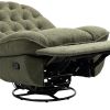 Vibrant Green 360° Swivel Recliner | Adjustable Chenille Glider with Black Metal Base