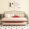 Glamorous Black Fox Twin Daybed with Trundle | Stylish & Versatile Twin Bed for Any Space